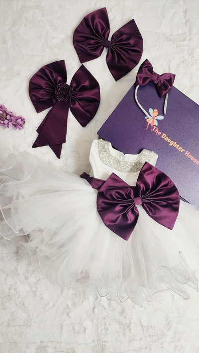 Snowwhite Purple Bloom Dress
