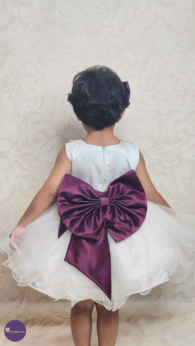 Snowwhite Purple Bloom Dress